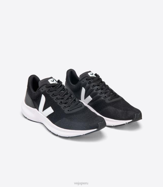 zapatos H28JT204 hombres Veja marlin v-knit negro blanco