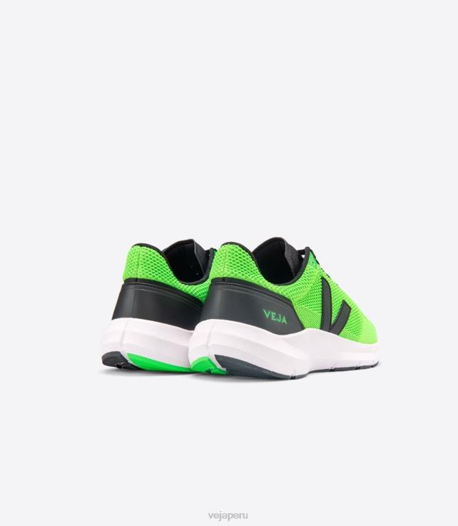 zapatos H28JT206 hombres Veja marlin v-knit vert negro fluo