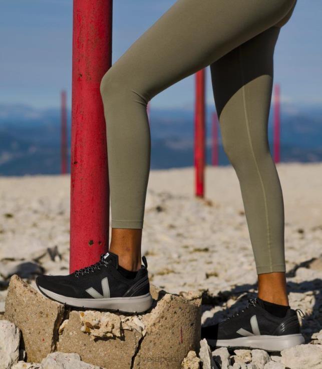 zapatos H28JT198 hombres Veja condor 2 alveomesh negro oxford suela gris