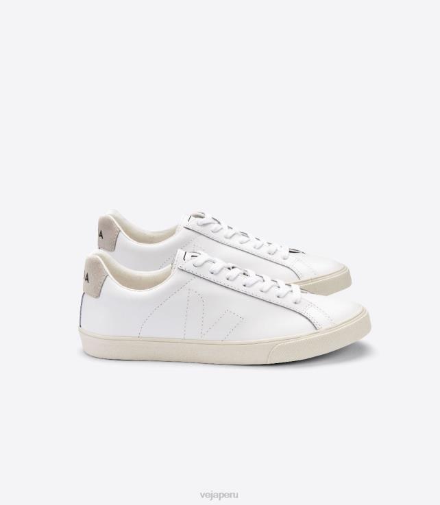 zapatos H28JT89 hombres Veja cuero esplar blanco