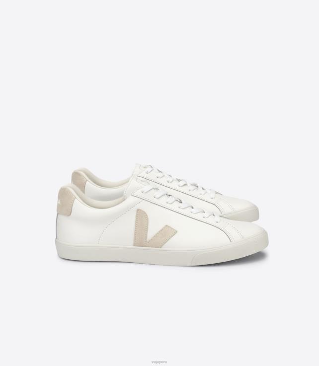 zapatos H28JT90 hombres Veja cuero esplar blanco sable