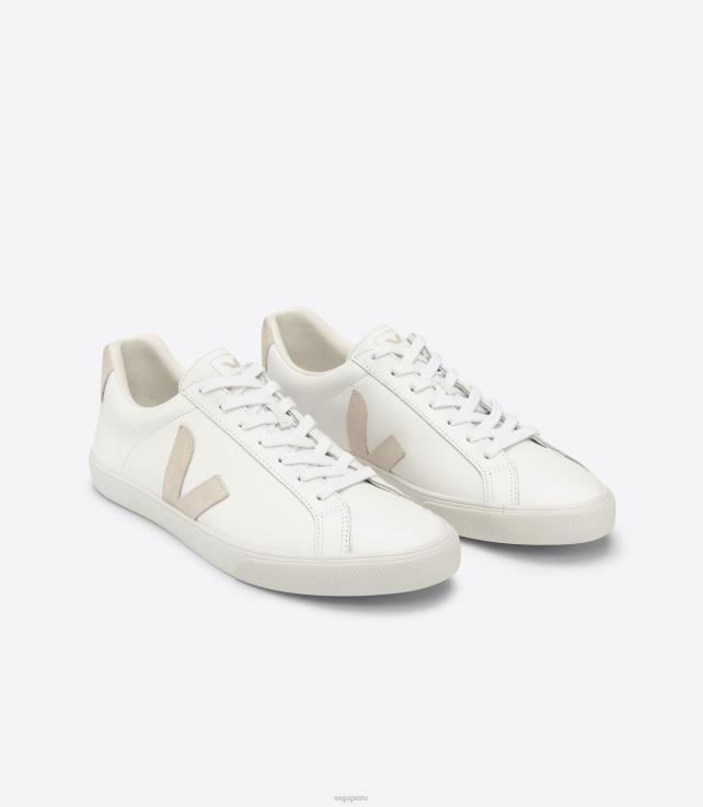 zapatos H28JT90 hombres Veja cuero esplar blanco sable