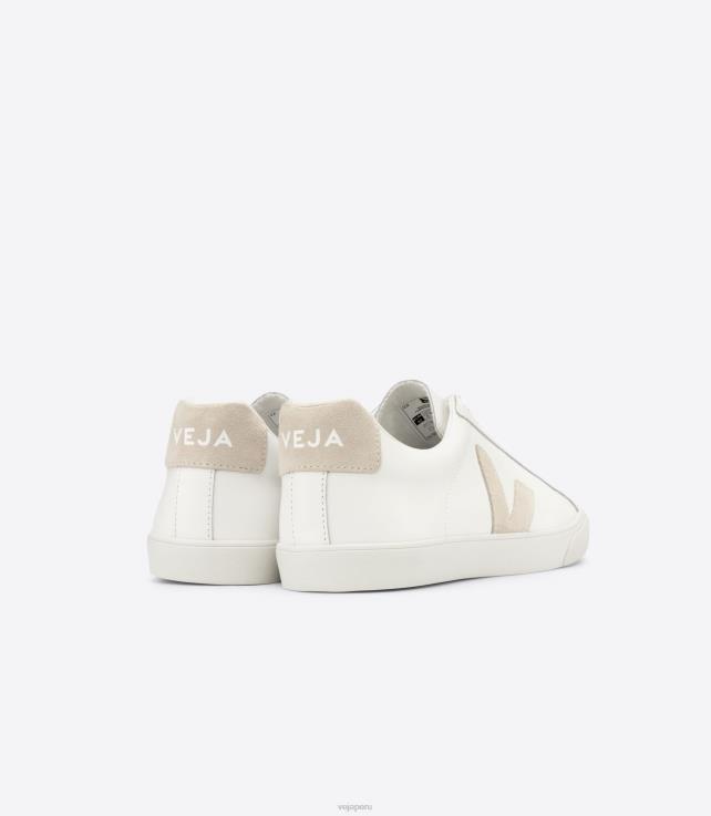 zapatos H28JT90 hombres Veja cuero esplar blanco sable