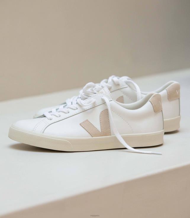 zapatos H28JT90 hombres Veja cuero esplar blanco sable