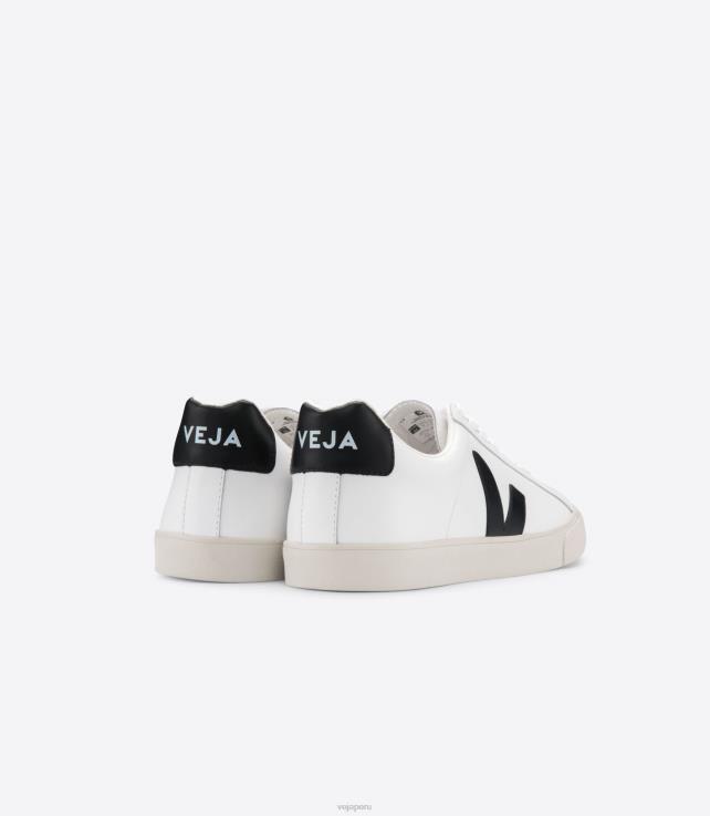 zapatos H28JT91 hombres Veja esplar cuero blanco negro