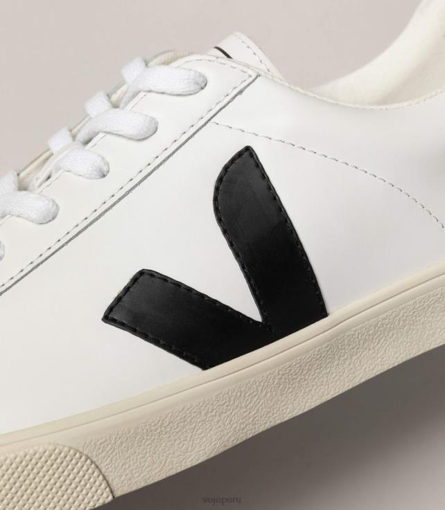 zapatos H28JT91 hombres Veja esplar cuero blanco negro