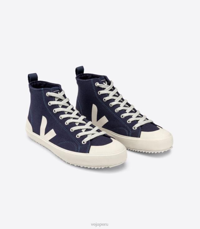zapatos H28JT151 hombres Veja nova ht lona marine pierre