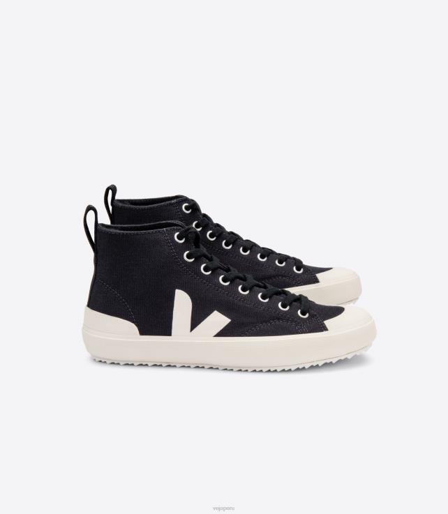 zapatos H28JT157 hombres Veja nova ht lienzo negro pierre