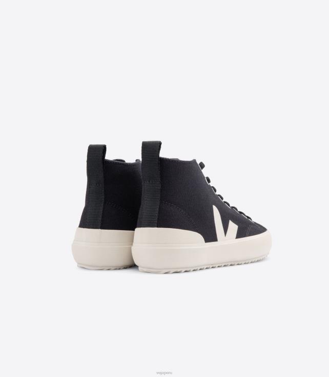 zapatos H28JT157 hombres Veja nova ht lienzo negro pierre
