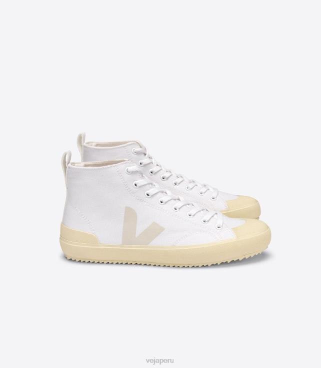 zapatos H28JT159 hombres Veja lona nova ht suela mantequilla blanca