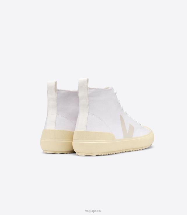 zapatos H28JT159 hombres Veja lona nova ht suela mantequilla blanca
