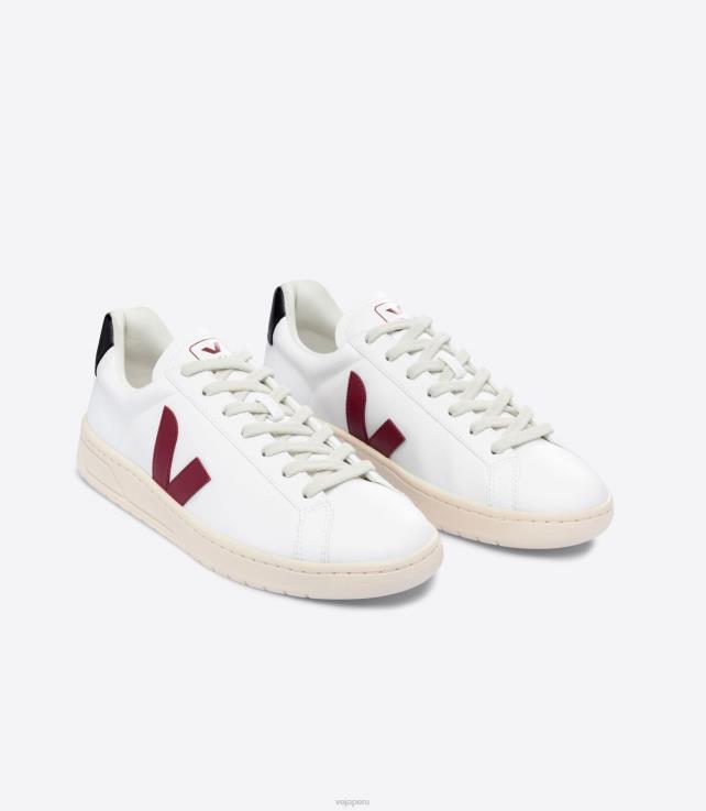 zapatos H28JT135 hombres Veja urca cwl blanco marsala negro