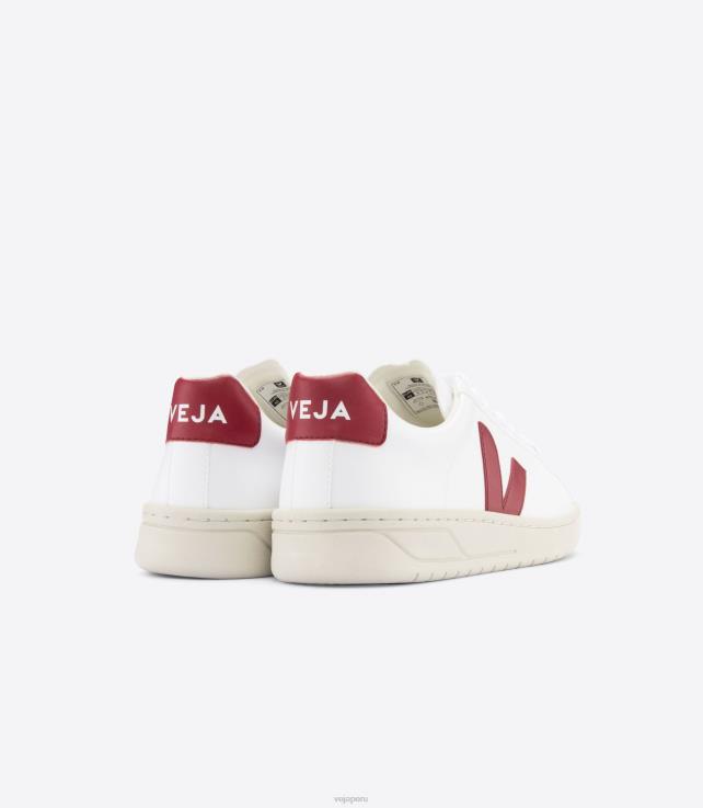 zapatos H28JT138 hombres Veja urca cwl marsala blanca