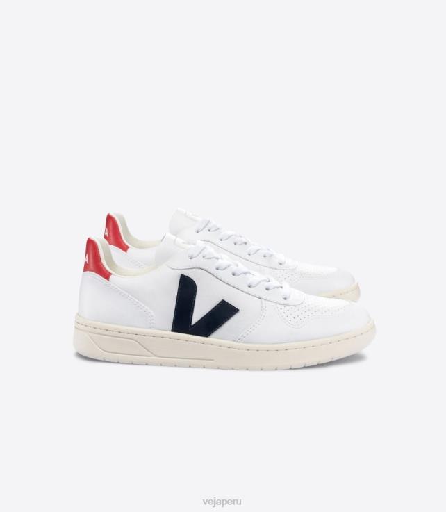 zapatos H28JT42 hombres Veja v-10 cwl blanco nautico pekin