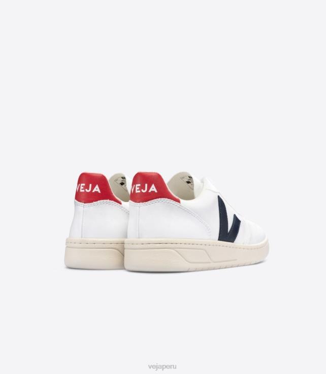 zapatos H28JT42 hombres Veja v-10 cwl blanco nautico pekin