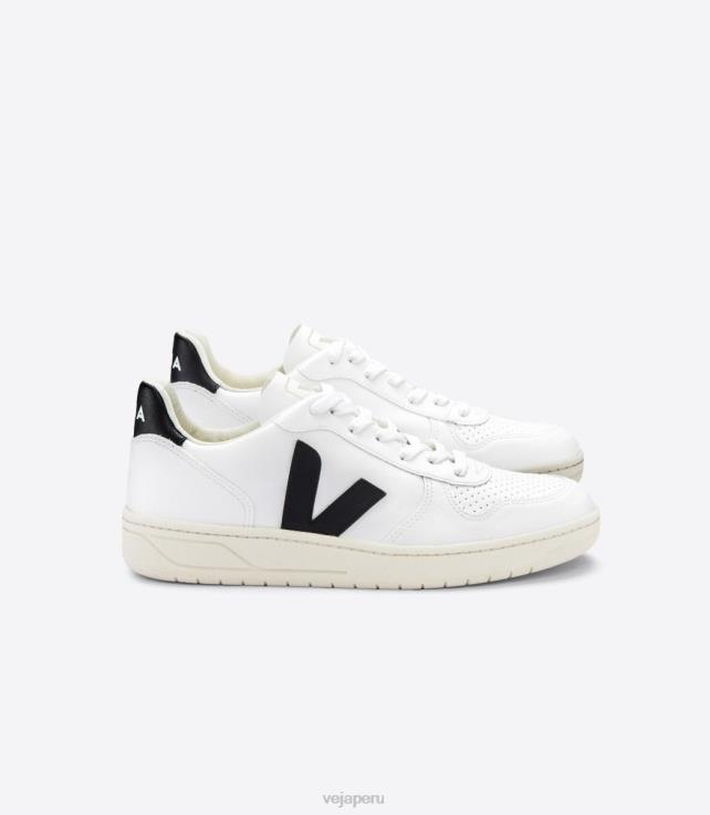 zapatos H28JT43 hombres Veja v-10 cwl blanco negro