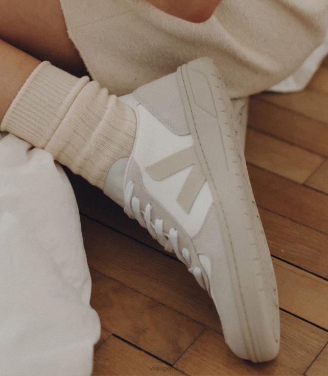 zapatos H28JT44 hombres Veja v-10 b-mesh blanco natural pierre