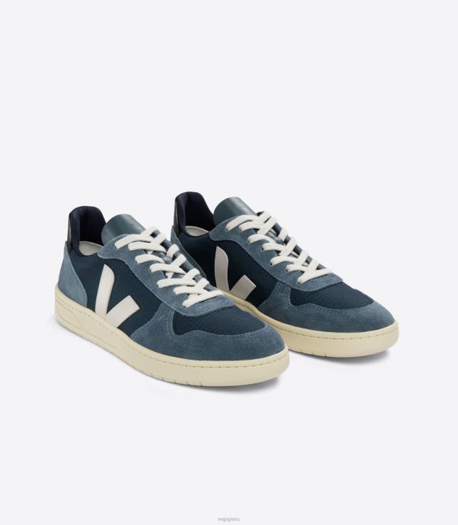 zapatos H28JT47 hombres Veja v-10 ripstop náutico pierre