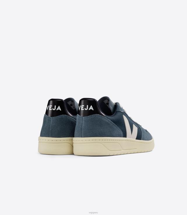 zapatos H28JT47 hombres Veja v-10 ripstop náutico pierre