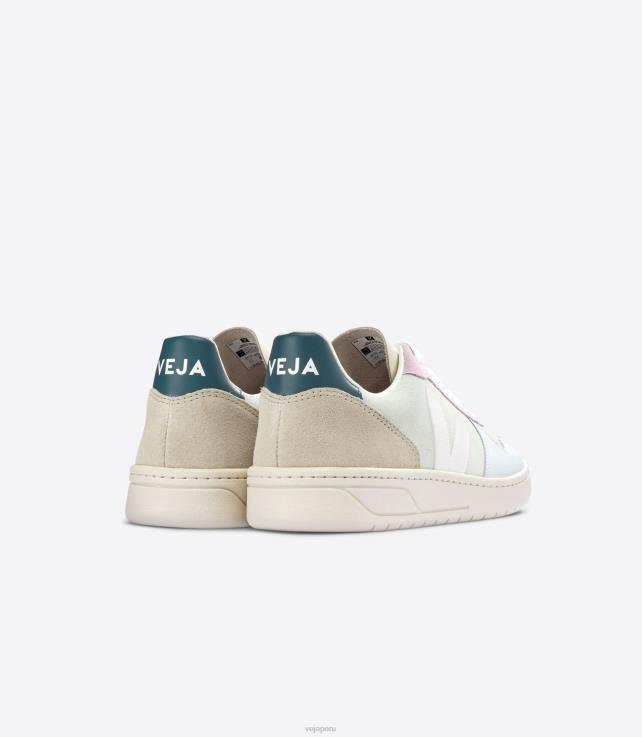 zapatos H28JT53 hombres Veja v-10 ante jade blanco multico