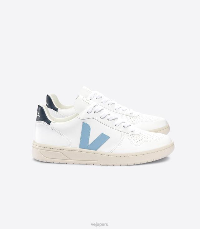 zapatos H28JT55 hombres Veja v-10 cwl acero blanco nautico