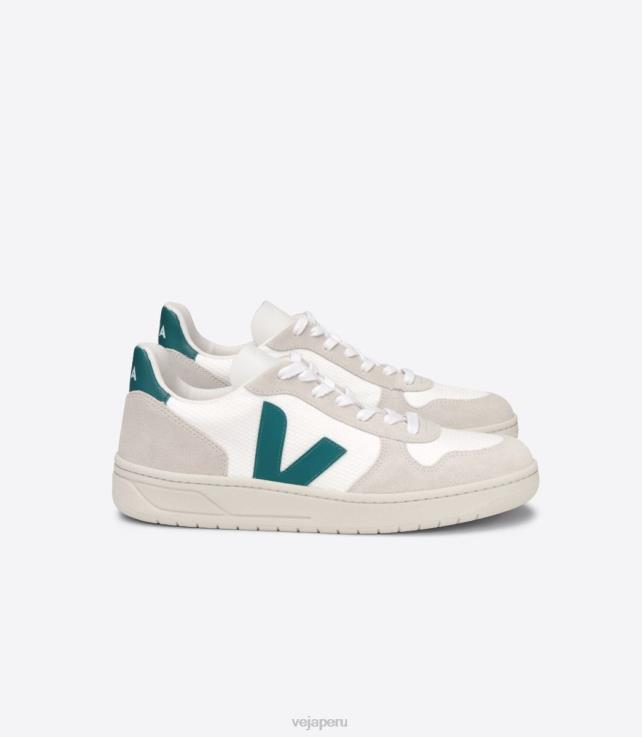 zapatos H28JT58 hombres Veja v-10 b-mesh blanco bretaña