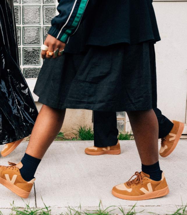 zapatos H28JT61 hombres Veja v-10 ante camel desierto