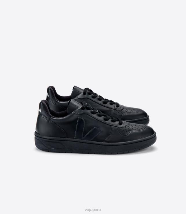 zapatos H28JT65 hombres Veja v-10 cwl negro suela negra