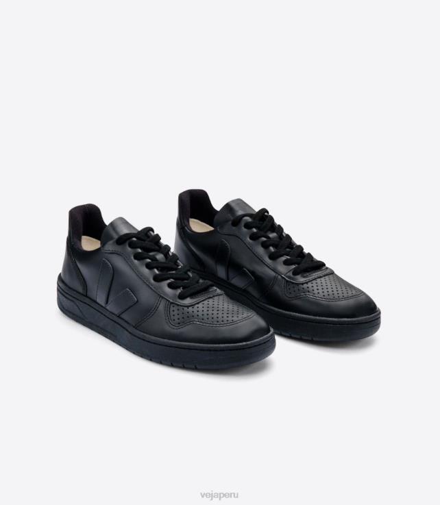 zapatos H28JT65 hombres Veja v-10 cwl negro suela negra