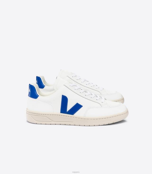 zapatos H28JT26 hombres Veja v-12 cuero blanco paros