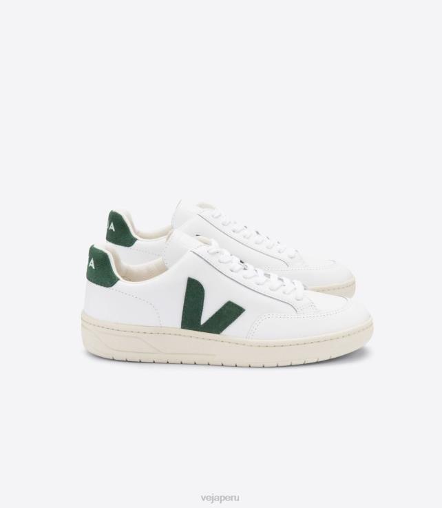 zapatos H28JT31 hombres Veja v-12 cuero blanco chipre