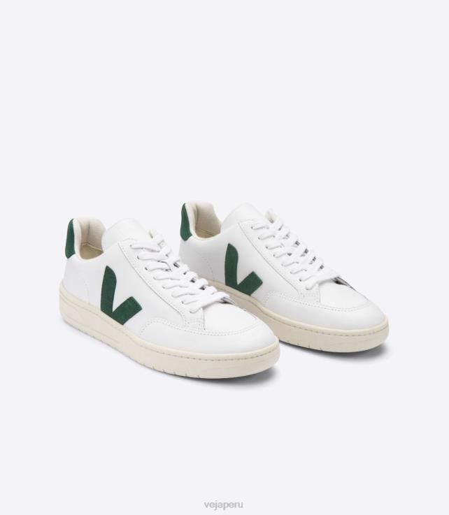 zapatos H28JT31 hombres Veja v-12 cuero blanco chipre