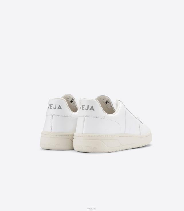 zapatos H28JT33 hombres Veja v-12 cuero blanco