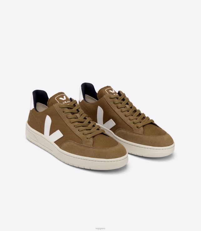 zapatos H28JT34 hombres Veja Tienda de campaña vegana v-12 b-mesh blanca