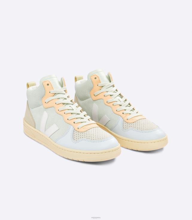 zapatos H28JT82 hombres Veja v-15 ante jade blanco multico