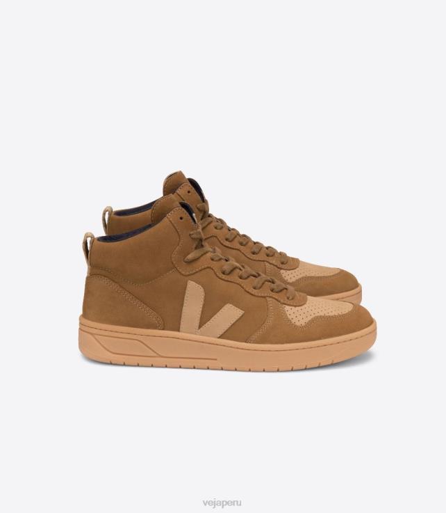 zapatos H28JT84 hombres Veja v-15 nubuck camello desierto