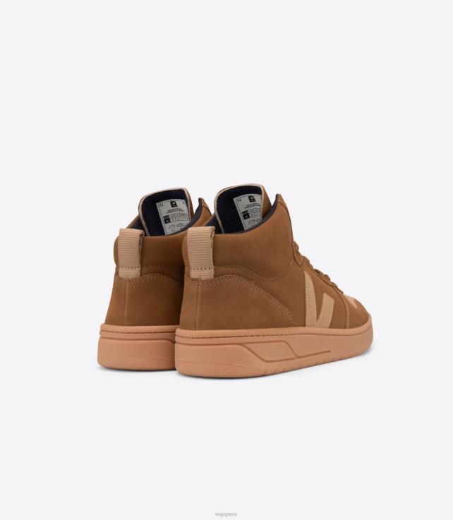 zapatos H28JT84 hombres Veja v-15 nubuck camello desierto