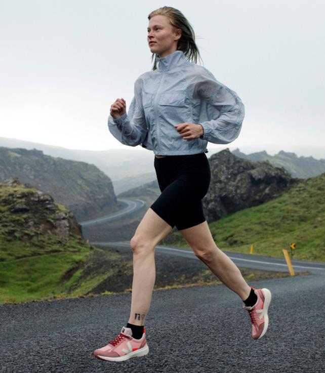 zapatos H28JT269 mujer Veja cóndor 2 alveomesh pamplemousse pierre