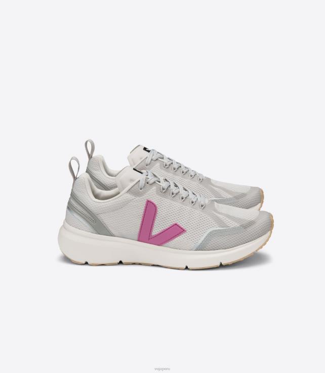 zapatos H28JT273 mujer Veja cóndor 2 alveomesh gris claro ultravioleta