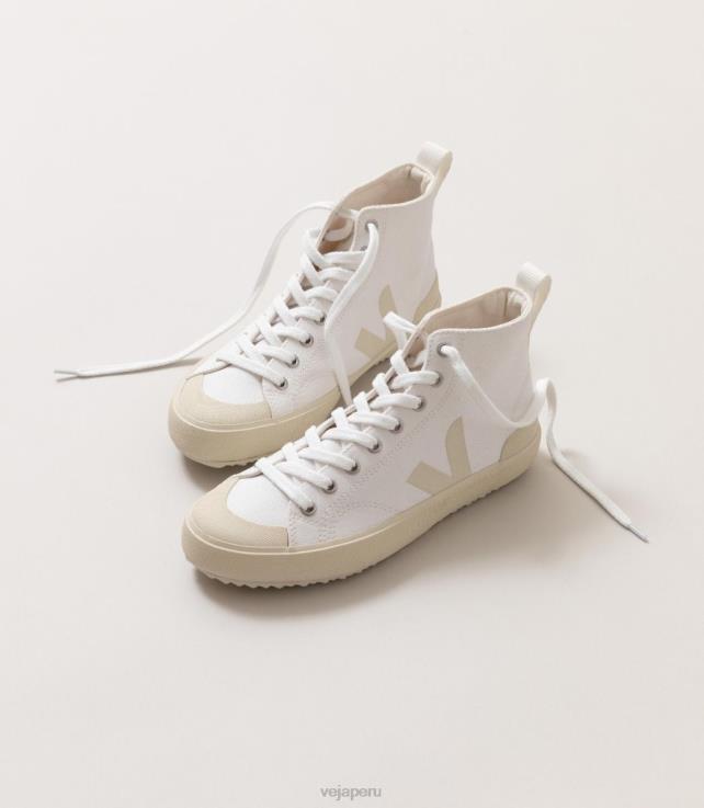 zapatos H28JT292 mujer Veja nova ht lienzo pierre blanco