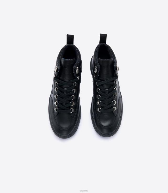 zapatos H28JT253 mujer Veja piel roraima negro grafito suela negra