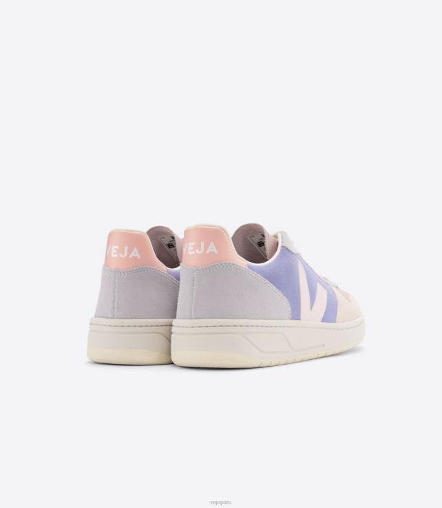 zapatos H28JT232 mujer Veja v-10 ante multico lavanda