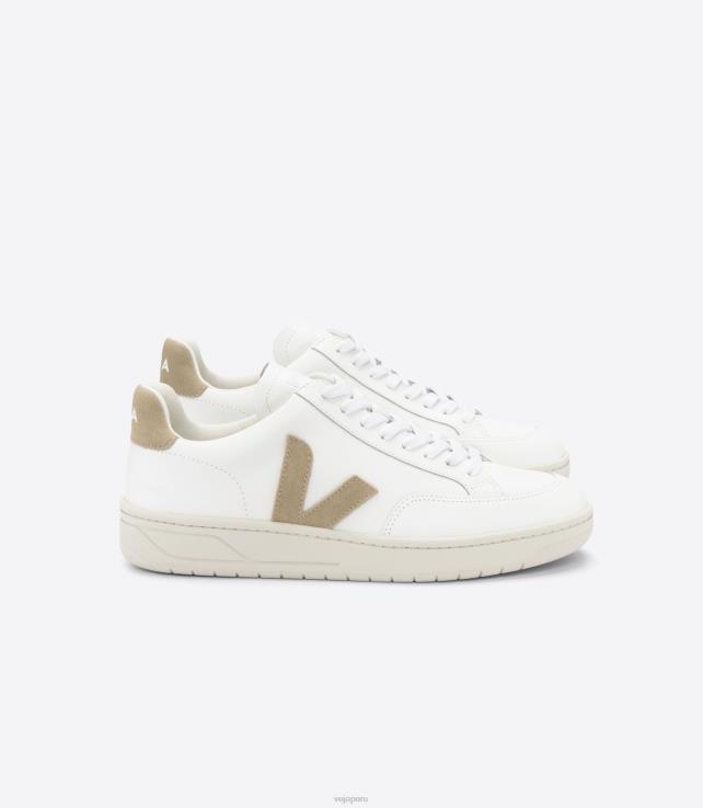zapatos H28JT230 mujer Veja duna blanca de cuero v-12