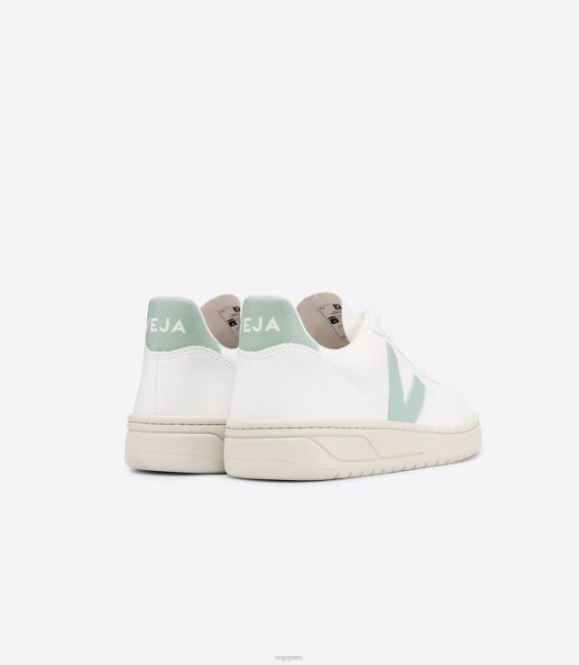 zapatos H28JT298 mujer Veja v-10 cwl matcha blanco