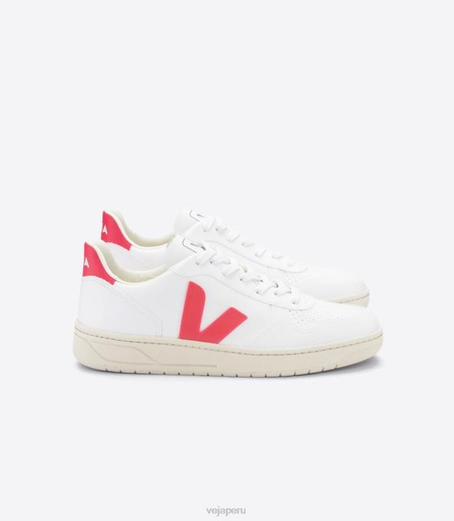 zapatos H28JT299 mujer Veja v-10 cwl rosa blanca fluo