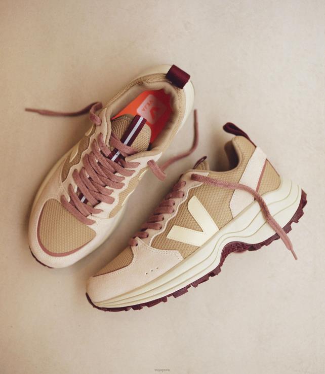 zapatos H28JT257 mujer Veja venturi alveomesh sable mantequilla de dunas