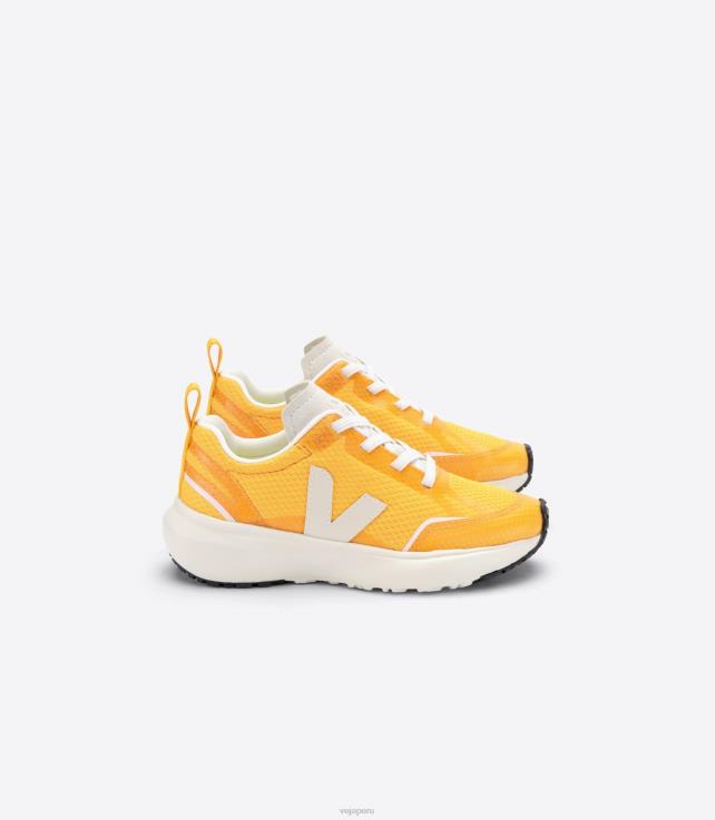 zapatos H28JT382 niños Veja cordones elásticos canario alveomesh ouro pierre