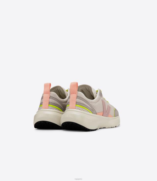 zapatos H28JT388 niños Veja canario cordones elásticos alveomesh natural nena