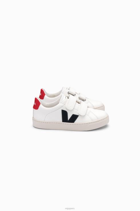 zapatos H28JT321 niños Veja esplar cuero sin cromo blanco nautico pekin