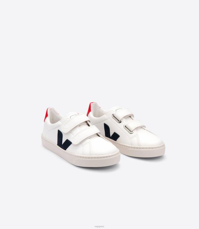 zapatos H28JT321 niños Veja esplar cuero sin cromo blanco nautico pekin
